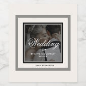 Weiße Hochzeit Weinetikett (Einzelnes Label)