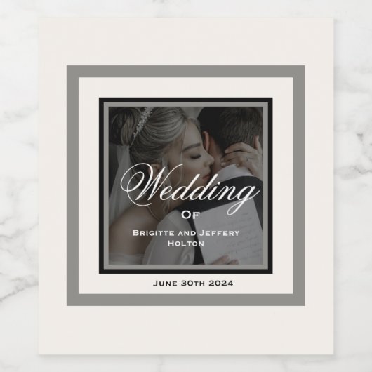 Weiße Hochzeit Weinetikett (Einzelnes Label)