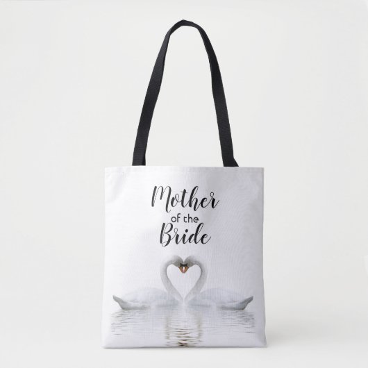 Weiße Hochzeit zwei Schwäne in Liebe Mutter der Br Tasche (Vorderseite)