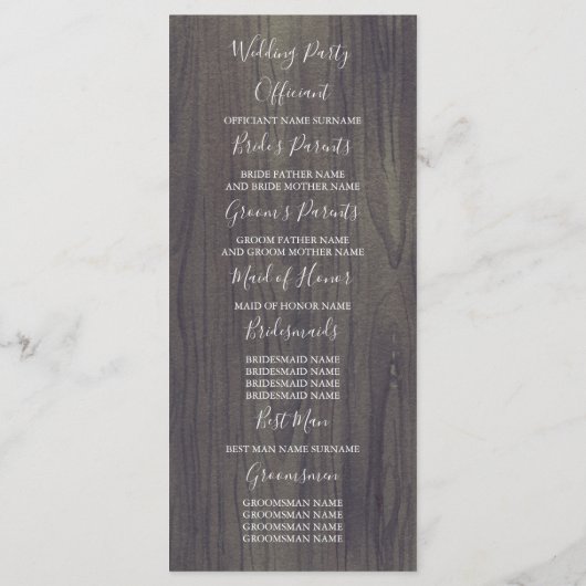 Weiße Hochzeiten im Herbst Programm (Rückseite)