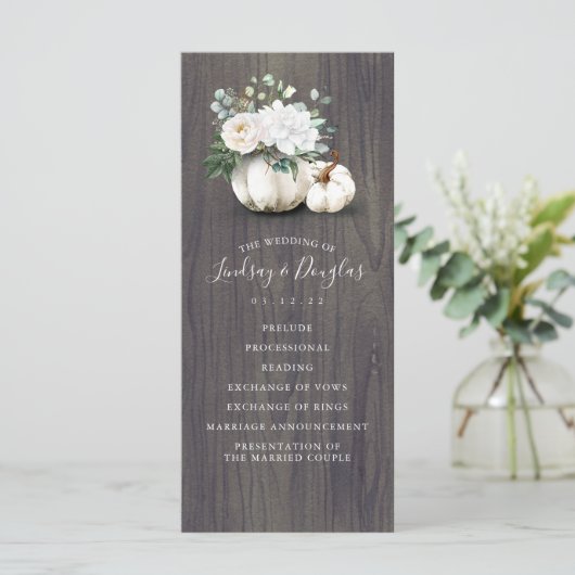 Weiße Hochzeiten im Herbst Programm (Stehend Vorderseite)