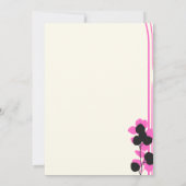 weiße Hochzeitseinladung mit rosa Blume Einladung (Rückseite)