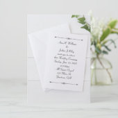 weiße Hochzeitseinladung mit Umschlag mit Efeu Einladung (Stehend Vorderseite)