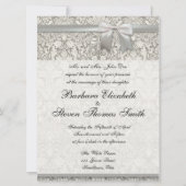 Weiße Hochzeitseinladung traditionelle Vorlage (Vorderseite)