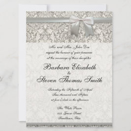 Weiße Hochzeitseinladung traditionelle Vorlage