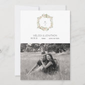 Weiße Hochzeitsflora - Elegantes Bild Save the Dat Date (Vorderseite)