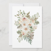 Weiße Hochzeitsflora - Elegantes Bild Save the Dat Save The Date (Rückseite)