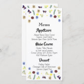 Weiße Hochzeitskarte des Botanischen Blumengartens (Vorne/Hinten)