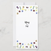 Weiße Hochzeitskarte des Botanischen Blumengartens (Rückseite)