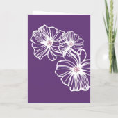 Weiße Hochzeitskleidung auf lila Bridesmaid-Anfrag Einladung (Rückseite)