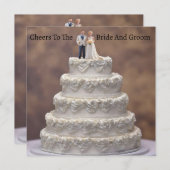 weiße Hochzeitskuchen mit Bridal-Paar, (Vorne/Hinten)