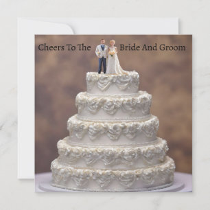 weiße Hochzeitskuchen mit Bridal-Paar,