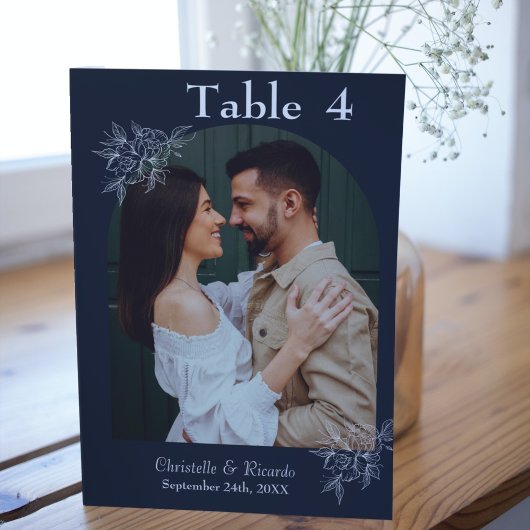 Weiße Hochzeitsnacht Foto Tischnummer