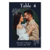 Weiße Hochzeitsnacht Foto Tischnummer (Vorderseite)