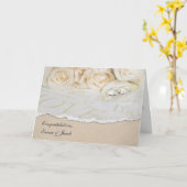 weiße Hochzeitsstipps mit neu verheirateten Rose Karte (Gelbe Blume)