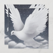 Weiße Hochzeitstaube in Wolken (Vorne/Hinten)