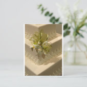 Weiße Hochzeitstorte Postkarte (Stehend Vorderseite)