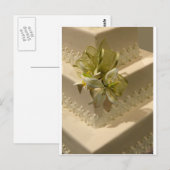 Weiße Hochzeitstorte Postkarte (Vorne/Hinten)