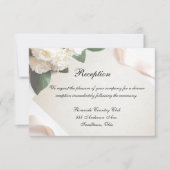 Weiße Hochzeitsvorlage für Empfang-Karten anpassen Einladung (Vorderseite)