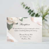 Weiße Hochzeitsvorlage für Empfang-Karten anpassen Einladung (Stehend Vorderseite)