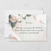 Weiße Hochzeitsvorlage für Empfang-Karten anpassen Einladung (Rückseite)