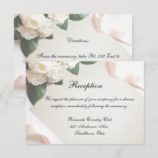Weiße Hochzeitsvorlage für Empfang-Karten anpassen Einladung