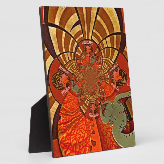 Weiße Höhen: Schönes, sonniges Giraffe Afrikanisch Fotoplatte (Seite)