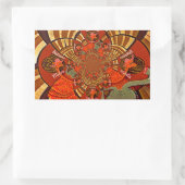 Weiße Höhen: Schönes, sonniges Giraffe Afrikanisch Rechteckiger Aufkleber (Tasche)