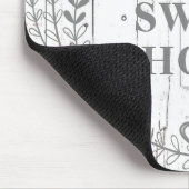 Weiße Holz-Rustikale Farmhaus-Shabby-Chic-Anpassun Mousepad (Ecke)