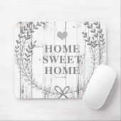 Weiße Holz-Rustikale Farmhaus-Shabby-Chic-Anpassun Mousepad (Mit Mouse)