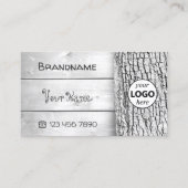 Weiße Holzboards Rustikales Treppenkörnchen Visitenkarte (Vorderseite)