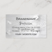 Weiße Holzböden Rustikaler Baumkorn Holzkörner Visitenkarte (Rückseite)