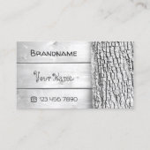 Weiße Holzböden Rustikaler Baumkorn Holzkörner Visitenkarte (Vorderseite)