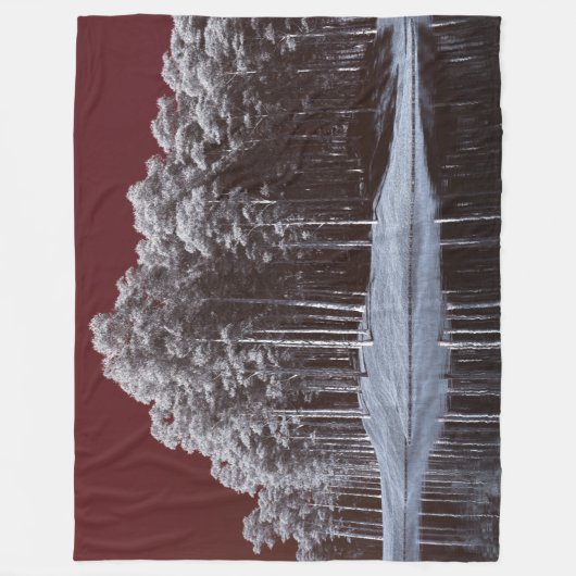 Weiße Holzfässer Fleecedecke (Vorderseite)