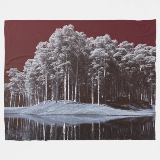 Weiße Holzfässer Fleecedecke (Vorderseite (Horizontal))