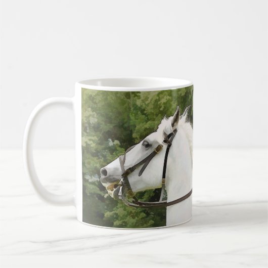 WEISSE HORSE KAFFEETASSE (Links)
