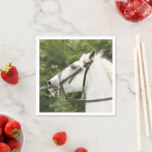 WEISSE HORSE SERVIETTE (Beispiel)