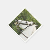 WEISSE HORSE SERVIETTE (Ecke)