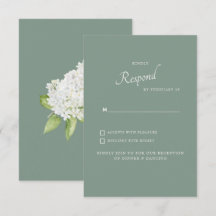 Weiße Hortensie Dunkle Salbei Hintergrund Hochzeit