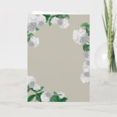 Weiße Hortensien-Blumen-Hochzeitsablauf Programm (Rückseite)