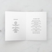 Weiße Hortensien-Blumen-Hochzeitsablauf Programm (Innenseite)
