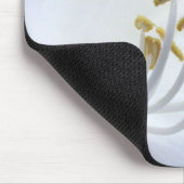 Weiße Hosta-Blume Mousepad (Ecke)
