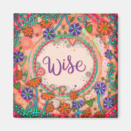 Weiße, Hübsche Farbinspiritivität der Blume Magnet (Vorne)