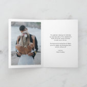 Weiße Hübsche Kalligraphie Moderne Hochzeit des Fo Dankeskarte (Innenseite)