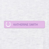 Weiße Hufeisen mit Sternen Lila rosa blau Etiketten (Design 1)