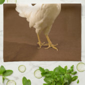Weiße Huhn-Hahn-Henne Handtuch (Gefaltet)