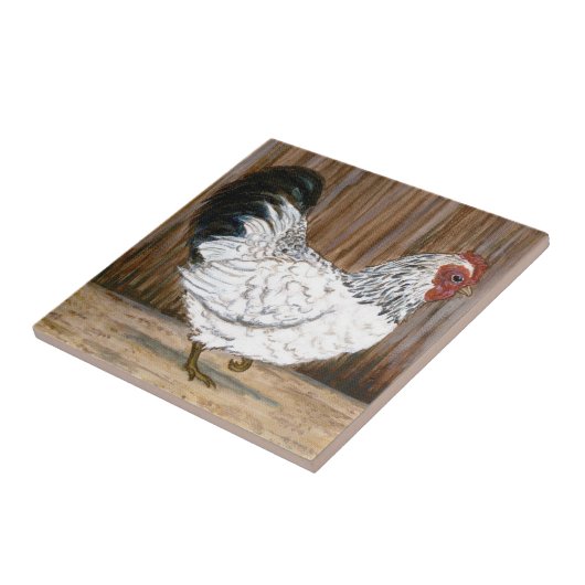 Weiße Huhn-Keramik-Fliese Fliese (Seite)