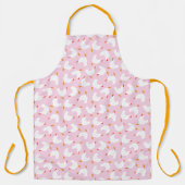 Weiße Hühner auf rosa Schürze (Vorderseite)