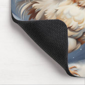 Weiße Hühner im Schnee Mousepad (Ecke)