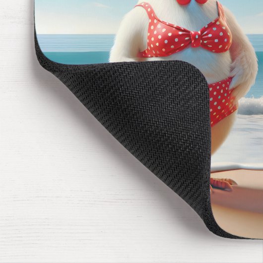 Weiße Hühner tragen Swimsumpfe Mousepad (Ecke)